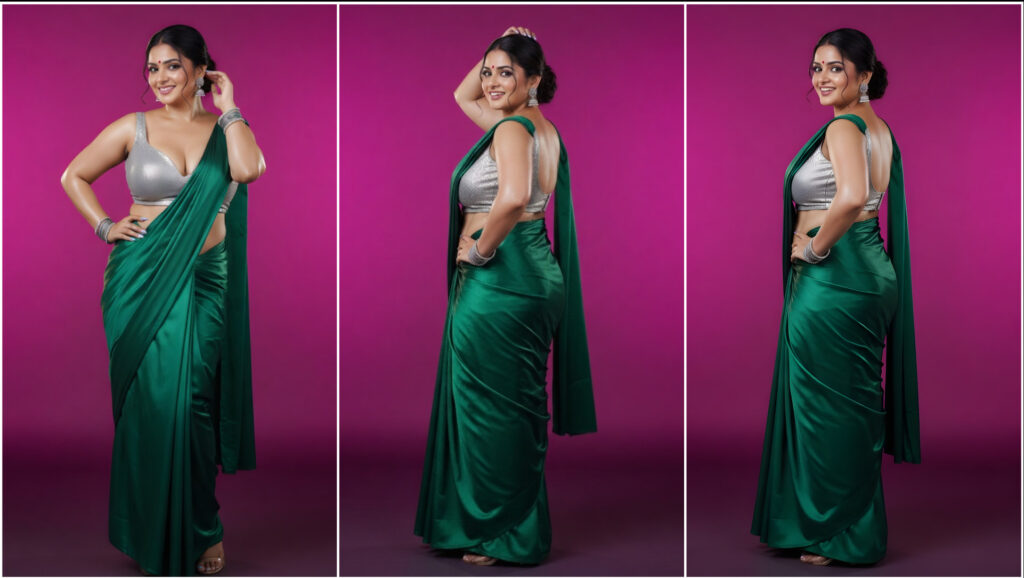 Transform your photos into a glamorous saree party vibe with this free AI prompt. Works with Gemini and most AI editors. Copy, paste, and generate stunning results